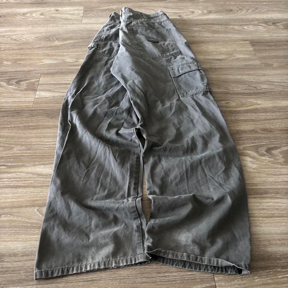 Vintage Y2K/2000s Baggy Grey Skater Style Carpenter Pants! 34x33